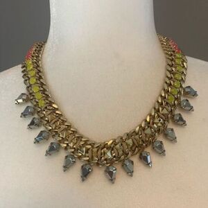 BCBGMaxAzria Gold Tone Statement Necklace.